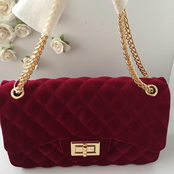 ‼️SALE‼️ CLASSIC WINE GOLD LUXURY SHOULDER BAG - Picture 5 of 8